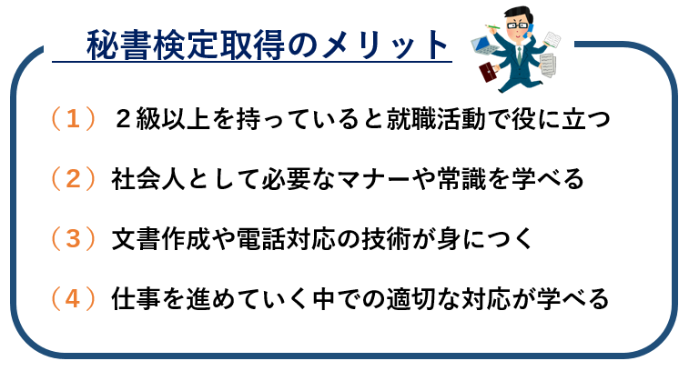 秘書検定とは 試験概要 各級の難易度 就職に役に立つ目標級を解説