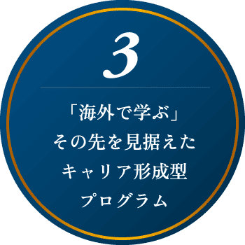 3.「海外で学ぶ」その先を見据えたキャリア形成型プログラム